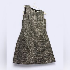 Diane Von Furstenberg Black and Gray tweed dress